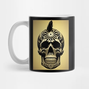 skull with feathers Mug